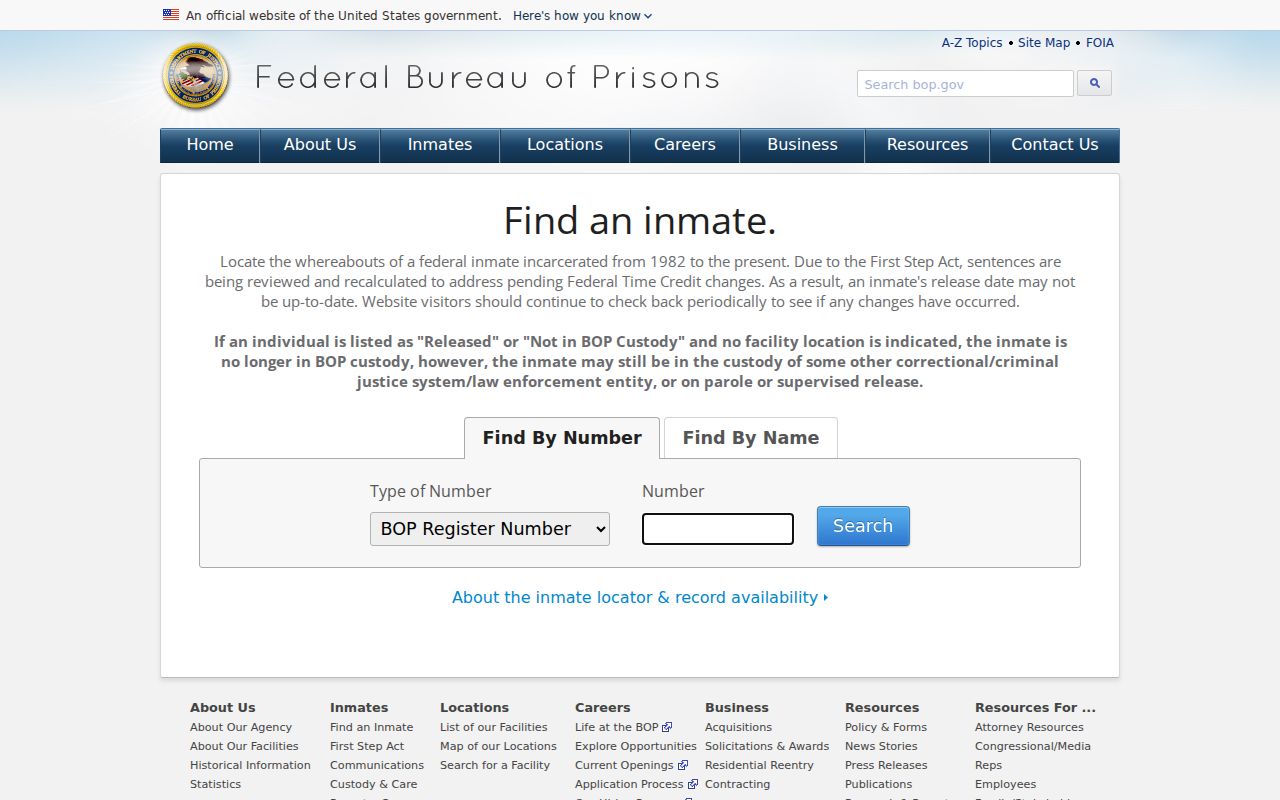 Worth County arrest search follow-up using the federal inmate locator