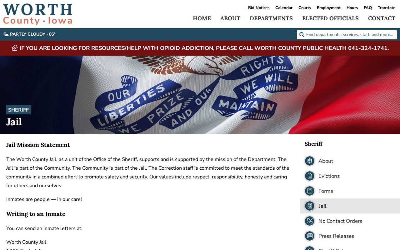 Worth County arrest search and county jail information