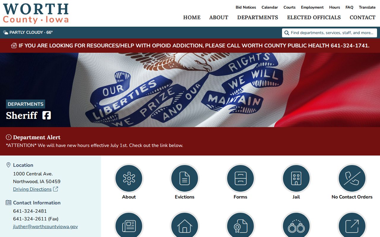Worth County criminal history sheriff records source