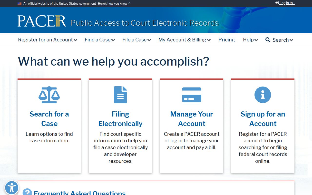 Kensett criminal records and PACER federal court search
